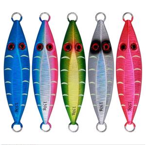 LureStrom Ocean Fire Slow Jigging 100g 150g 200g 250g Lumineux Squid 3D Eyes Metal Jig Glow In The Dark Fishing Jigs - Product Image 3