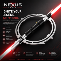 LGTMarrok Inquisitor Lightsaber RGB Neopixel con Empuñadura Metálica, Sonido de Oscilación Suave, Sable de Duelo Estilo Señor Oscuro