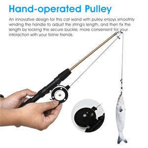 Đồ chơi cần câu thu vào tương tác cho mèo, đồ chơi lông vũ trêu chọc mèo - Product Image 6
