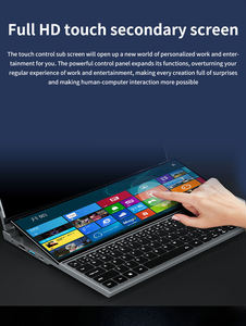 Ordinateur portable à double écran tactile 16 pouces + 14 pouces personnalisé en usine ordinateur portable 16 <span class=keywords><strong>32</strong></span> Go de RAM DDR4 1 To SSD Hexa 6 cœurs à double écran - Product Image 4
