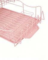 Étagère de rangement de cuisine moderne en fer, double couche, pour vaisselle et bols, étanche, réglable, durable, portable, de type sur pied