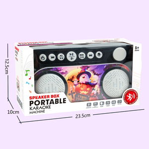 Máquina de Karaoke de Plástico para Niños de Halloween, 2 Micrófonos, Portátil, Funciona con Batería, Altavoz, Luces LED, Cambiador de Voz, Música - Product Image 3