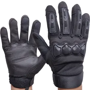 Guantes tácticos de motocicleta con pantalla táctil para deportes al aire libre, entrenamiento de tiro y caza de combate con nudillos duros al por mayor