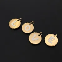 Collier à lettres eManco A-Z, 26 lettres, collier tendance en acier inoxydable plaqué or, pendentif avec nom, accessoires pour femmes, vente en gros