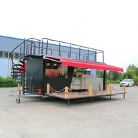 Camion de Restauration Mobile à Deux Étages Chammp Remorque Bar Glaces Café Hot-Dog Cuisine Mobile avec Équipement de Cuisine Complet