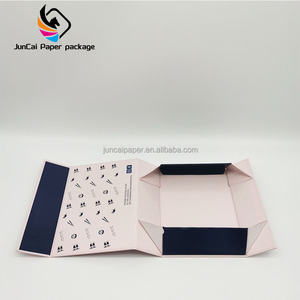 Luxury pink cardboard clothes scarf towel packaging folding paper gift box
