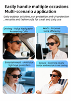 Lunettes de soleil intelligentes F03 tendance avec verres résistants aux UV, appels HD BT5.4, casque audio sans fil, haut-parleurs HiFi, commande tactile, musique en continu