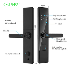 Onlense thông minh khóa cửa tuya vân tay Wifi mật khẩu Keyless khóa cửa thép đám mây nhiều ngôn ngữ Tây Ban Nha tuya App kỹ thuật số - Product Image 5