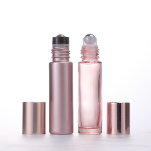 Botella de Vidrio Rosa Dorado de 5ml 10ml para <span class=keywords><strong>Crema</strong></span> de Aceite Esencial para Ojos, con Bolas Rodantes de Acero Inoxidable Rosadas, en Stock - Product Image 5
