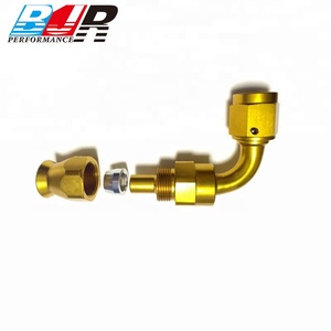 AN4 AN6 AN8 AN10 90 bằng straight nhôm đen đỏ xanh PTFE phụ kiện một hose kết thúc - Product Image 2