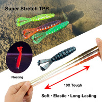 10 pièces Spinpoler Twin Tail Salted Grub, leurre de pêche souple à double queue en TPR, 7cm 3g, appât souple enrichi en sel pour la pêche au black-bass