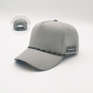 Cổ Điển Bán Buôn Tùy Chỉnh 5 Bảng Điều Chỉnh Cắt Laser Lỗ Đục Hip Hop Đồng Bằng Mũ Bóng Chày Mũ Thể Thao Cho Chạy - Product Image 1