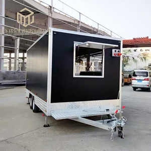 Remorque alimentaire mobile entièrement équipée de 5 mètres (16 pieds) carrés en acier inoxydable 304 pour crêpes, barbecue, glaces, burgers et frites, remorquable - Product Image 1