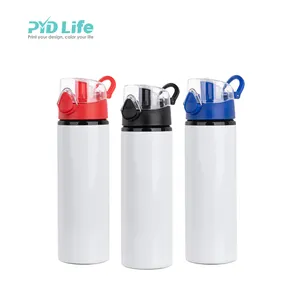 PYD Life 750ml Custom Personalized Aluminum Sports Water Bottle with Red Cap