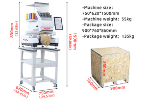 Machine à broder informatisée 9-12 aiguilles, automatique, à tête unique, d'occasion, pour vêtements, avec moteur à roulement central de taille personnalisée - Product Image 3