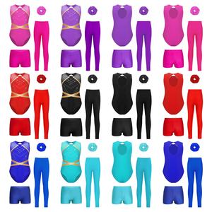 Conjunto de Leotardo con Pantalones Cortos, Leggings y Accesorios para la Cabeza para Niñas de 6 a 16 Años, para Danza, Gimnasia y Patinaje Artístico - Product Image 1