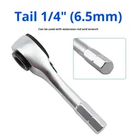 Clé à cliquet hexagonale industrielle 72 dents 6.35mm Mini tournevis pour outil métrique à double extrémité Acier au chrome vanadium