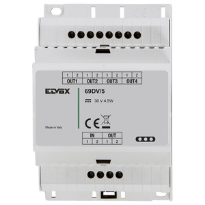 Modulo Relè Elvox 69DV/5 30V 4.5W a 4 Uscite per Montaggio su Guida DIN - Product Image 1