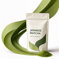 Poudre de thé vert matcha de style japonais pour boissons, cafés et boulangeries – Sachet Doypack