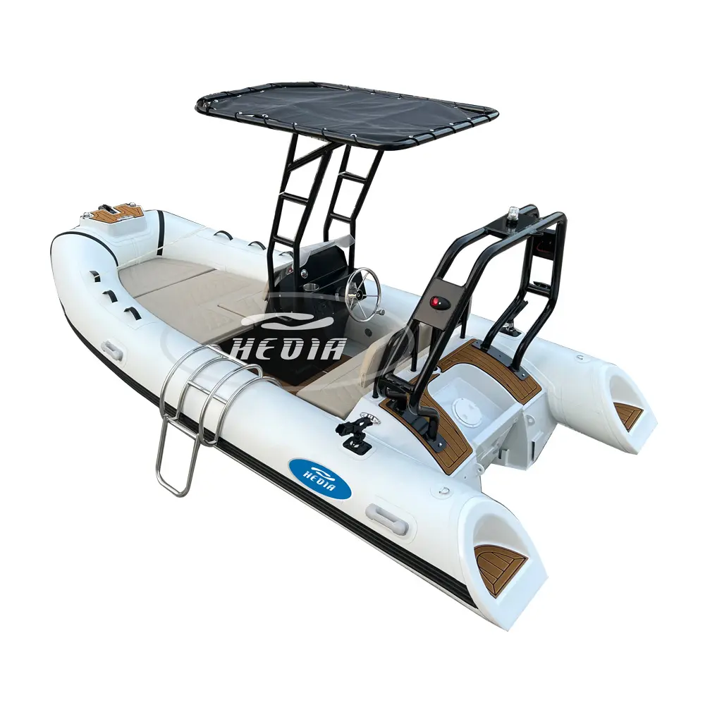 Hedia High Quality 4.2m PVC HYPALON Aluminum Hull RIB Rigid Inflatable 420 Boat For Sale