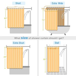 Modern Clear 72x72 Inch Frosted PEVA <b>Waterproof</b> Opaque Shower <b>Curtain</b> Liner Set with 12 Rustproof Grommets and Hooks - Product Image 4