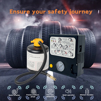 Kit de réparation de pneu à plat avec compresseur d'air pour voiture, moto, VTT, Jeep, camion, réparation de pneu à plat de tracteur 10 min Fix