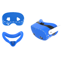 Accessoires pour casque VR pour Meta Quest 3 : Cache-visage en silicone, housse de protection