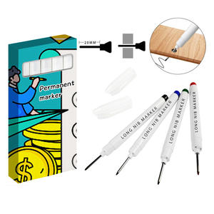 Hot Sale Manufacture Custom Mechanical Long Nib Deep <b>Hole</b> <b>Marker</b> Pen Carpenter Woodworking Scale <b>Marker</b> Set - Product Image 1