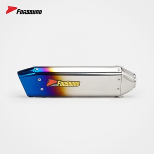 Tubo de Escape para Motocicleta Kawasaki <span class=keywords><strong>Ninja</strong></span> 400, Color Azul Quemado, Silenciador Deslizable, <span class=keywords><strong>Precio</strong></span> de Fábrica Forsound - Product Image 3