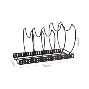 Cuisine <span class=keywords><strong>Casserole</strong></span> En Métal et Couvercle Organisateur <span class=keywords><strong>Support</strong></span> - Product Image 2