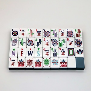 Populares fichas de mahjong americanas de acrílico azul claro, estilo moderno, modelo Vancor 173, hechas a medida, <span class=keywords><strong>para</strong></span> 4 jugadores, en capas. - Product Image 2