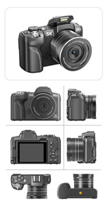 Appareil photo numérique élégant 5K, 80MP HD, écran rabattable 3.0, 31 types de filtres, zoom 18X, mise au point automatique, autoportrait, lumière LED - Product Image 3