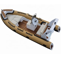 PVC gonflable de bateau de nervure de fibre de verre de 18 pieds certifié CE et matériel d'hypalon pour la pêche et l'utilisation de rivière à vendre