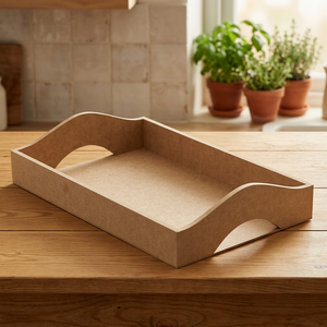 Plateau de service pour le petit-déjeuner en bois, léger, écologique, fait main, appareil de cuisine, décoratif, multifonctionnel, pour la maison - Product Image 1