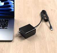 Chargeur rapide tout-en-un 65W avec câble Type-C inclus, adaptateur de charge rapide PD 3.0 pour MacBook/iPhone/Samsung - Prises universelles
