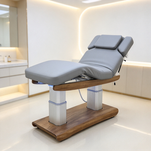 One-Button Lifting Intelligent Heating System Gold Double Column Ambient Light Base Modern <b>Foldable</b> Facial <b>Bed</b> Treatment Spa - Product Image 5
