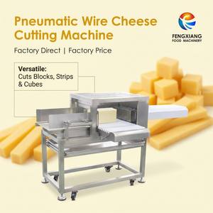 Pneumatic <b>Cheese</b> Slicer & Stripper Machine with Double-Cut <b>Wire</b> Blades Continuous <b>Cheese</b> Block Processor - Product Image 1