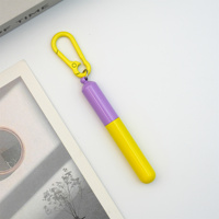 Stylo bille mini mignon bicolore couleur bonbon avec mousqueton, pointe métallique, écriture fluide, cadeau de papeterie