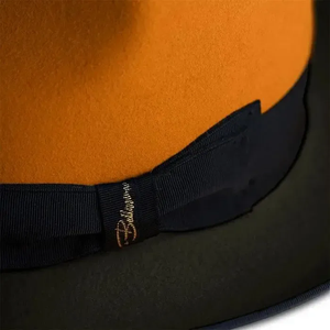 orange green Wool Fedora <b>Hat</b> With Black Band Unisex Adult Casual Spring Autumn 56-58CM - Product Image 4