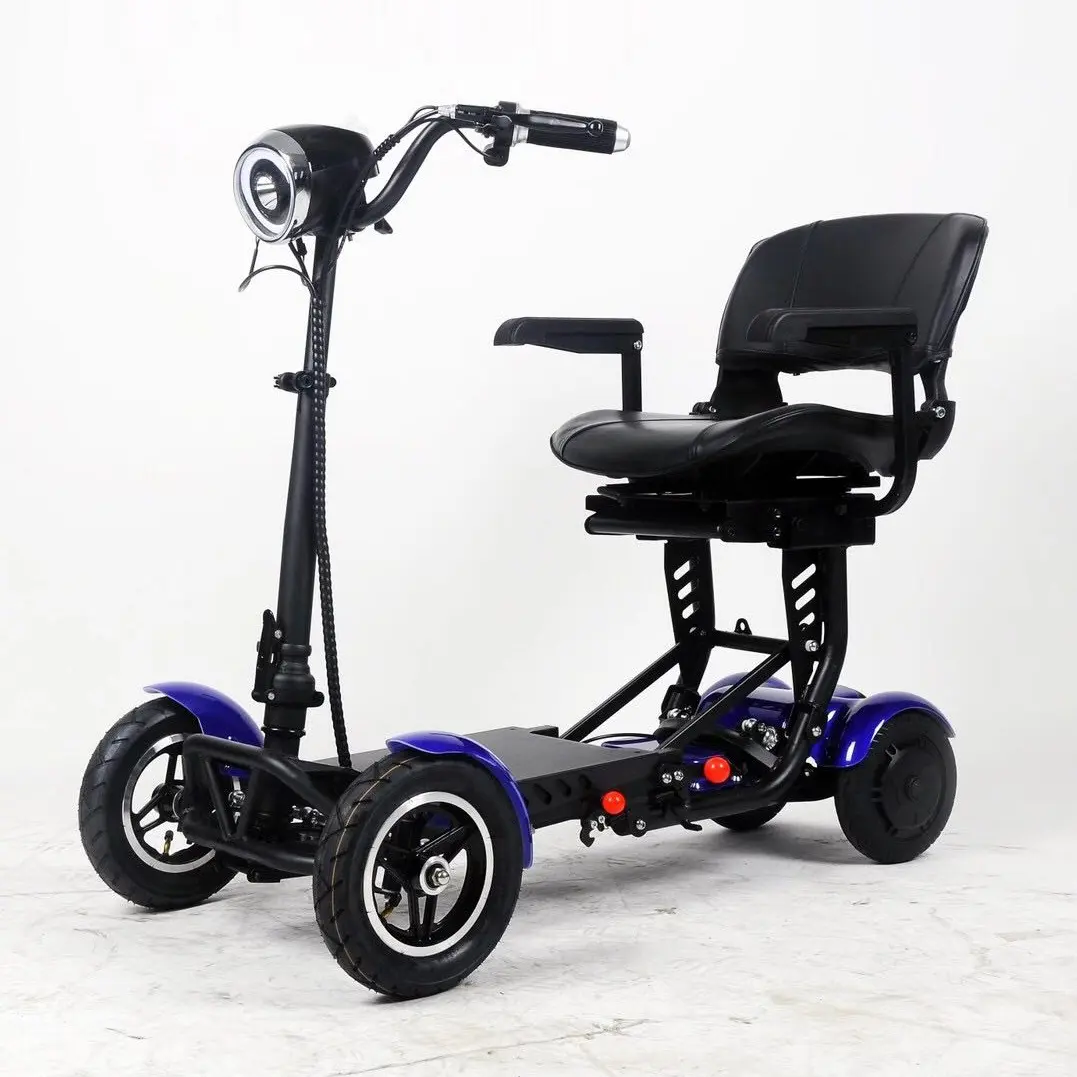 KSM-905B portatile pieghevole 4 ruote Scooter elettrico leggero disabili mobilità Scooter per anziani