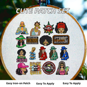 แพทช์ตกแต่งรีดติดเสื้อผ้าลายการ์ตูนน่ารัก ไดโนเสาร์ ขวดลอยน้ำ อัลปาก้า แมว แพนด้า พิซซ่า ผ้าปักลาย สำหรับขายส่ง - Product Image 2