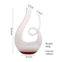 Carafe à vin en forme de serpent soufflée à la main en vente de gros carafe à whisky ensemble de verres à vin en cristal pour la maison et le restaurant style américain