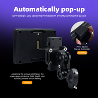 Écran d'affichage portable amovible de 5 pouces pour moto, sans fil, CarPlay, Android Auto, BT, DVR, navigation GPS pour moto