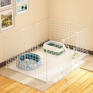 Edelstahl Solid Modern <span class=keywords><strong>Pet</strong></span> Fence Hunde käfig Innen barriere Frei kombinierbare Anti-Escape-Trainings toilette Umwelt freundlich Klein - Product Image 3