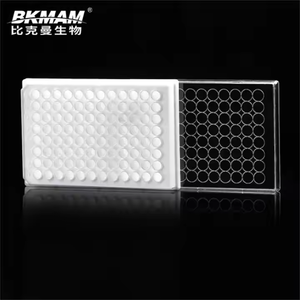 Plaque de culture cellulaire stérilisée EO haute transparence 96 puits béchers <span class=keywords><strong>ELISA</strong></span> 96 trous avec emballage individuel pour la microbiologie - Product Image 2
