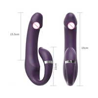 Vibromasseur double vibrant 10 vitesses sans sangle pour femme, stimulateur de point G, masseur anal et de prostate pour couple, jouet sexuel pour femme, Dildo Vibrato