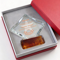 Nouveau design, vente en gros d'usine, trophée de surf en cristal Liuli de haute qualité, vague de mer, avec impression laser UV