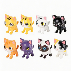 Cute Cat Blind <b>Box</b> <b>Toy</b> Set Kitten Surprise Capsule with Care Accessories PVC Material Pretend Play Pet Mini Doll Kit for Kids - Product Image 1