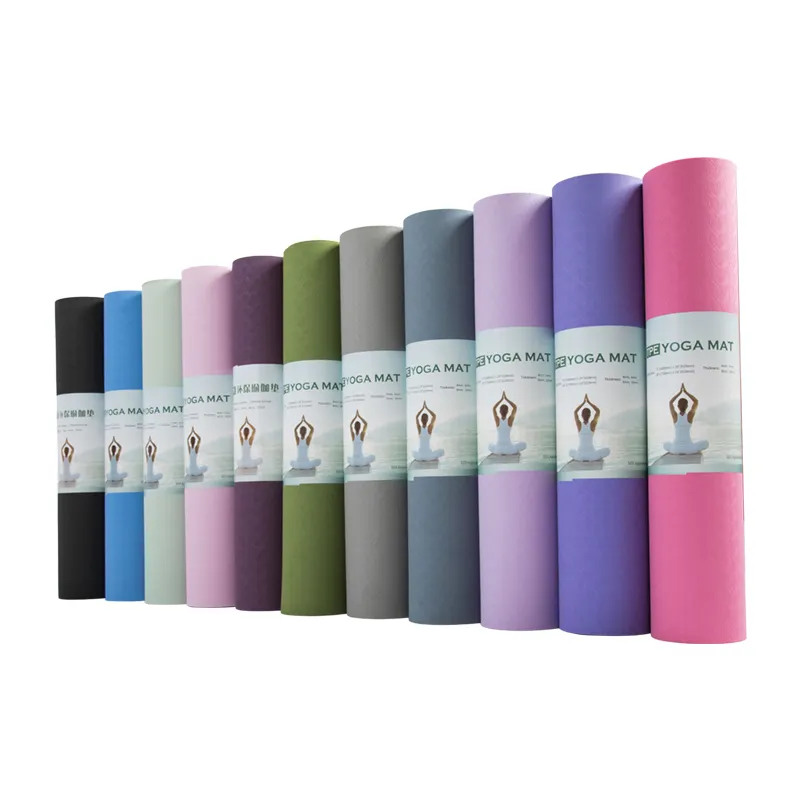 Preço razoável Logotipo Estética Personalizar Eco-friendly Impresso Dupla Camada Personalizado Yoga Matts TPE Yoga Mat