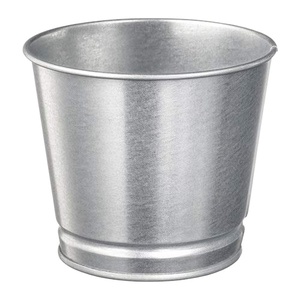Pot de plantes galvanisé 9 cm, livraison gratuite, en argent - Product Image 1